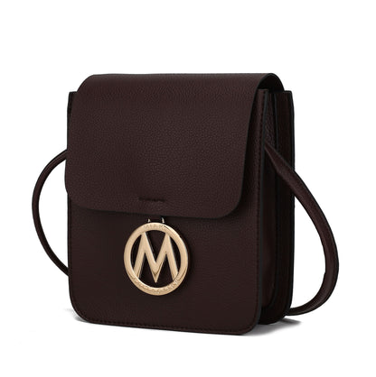 MKF Collection Skylar Messenger Handabag Vegan Leather Womens - Chocolate Brown