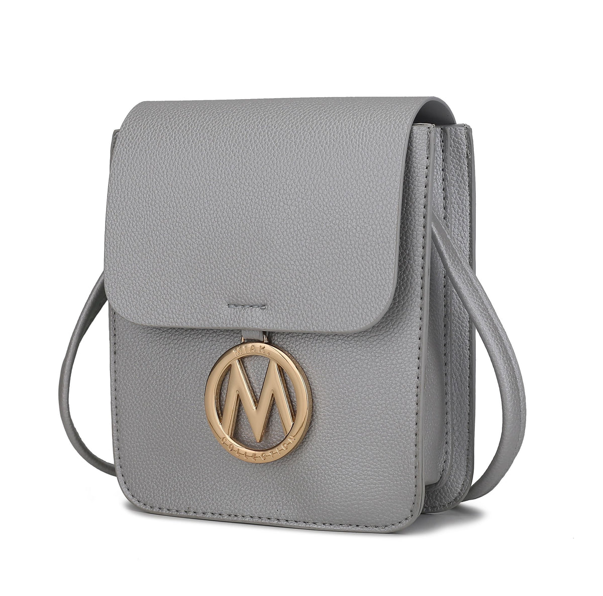 MKF Collection Skylar Messenger Handabag Vegan Leather Womens - Metalic Silver