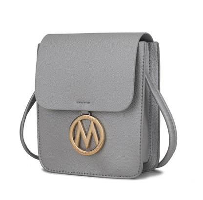 MKF Collection Skylar Messenger Handabag Vegan Leather Womens - Metalic Silver