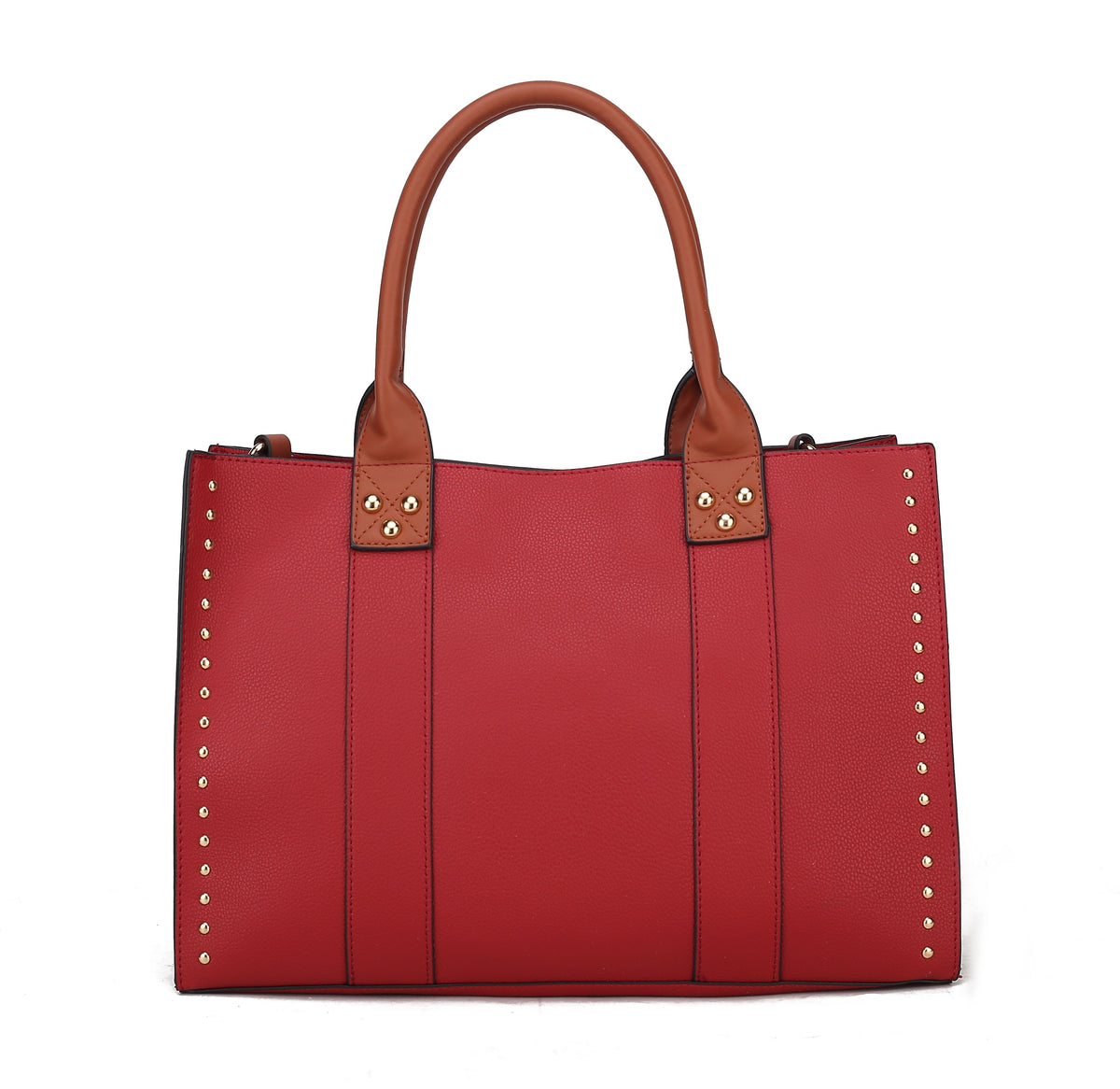 MKF Collection Davina Tote Handbag with wallet Vegan Leather Crossover Womens Purse - Wine