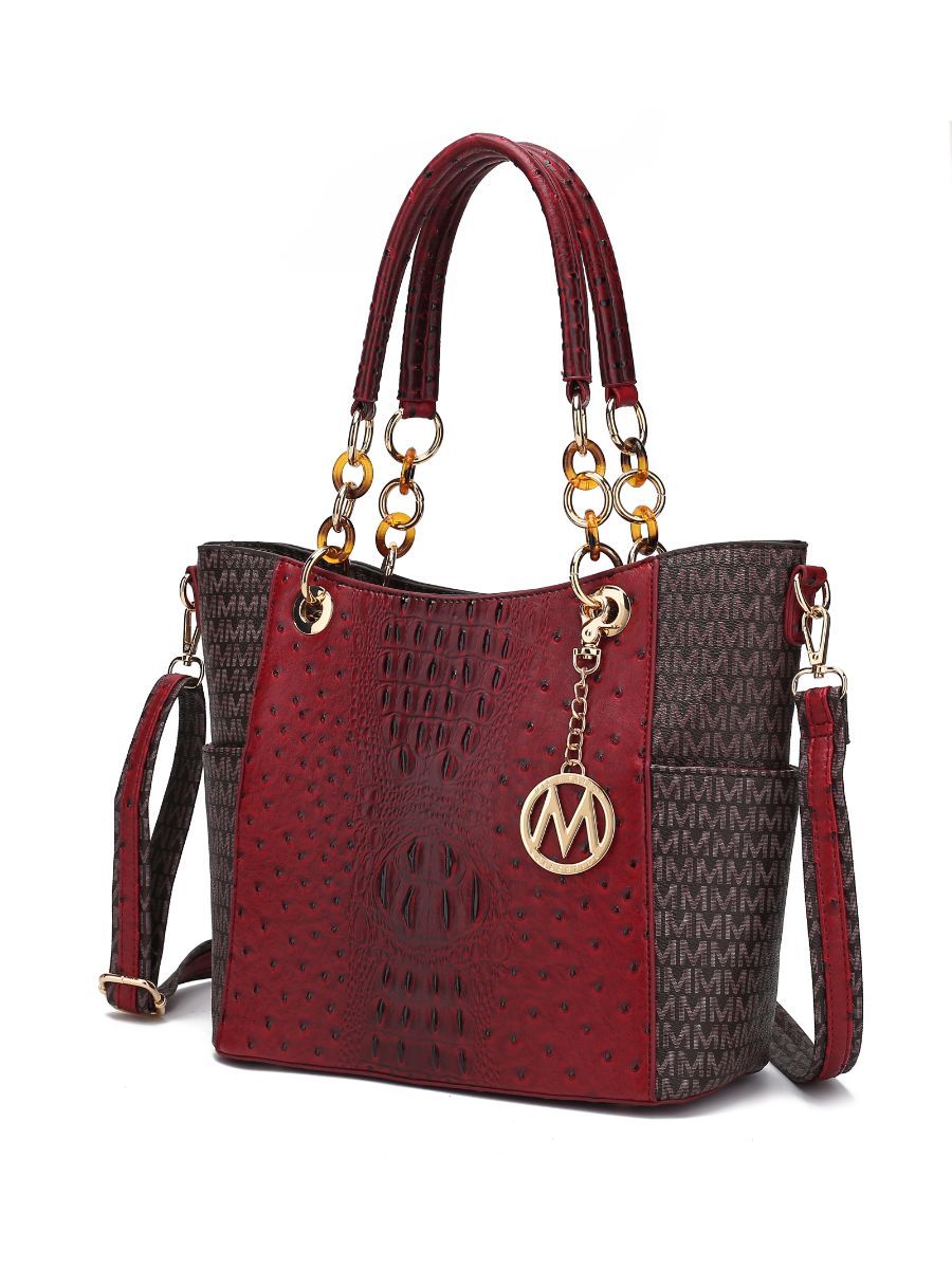 MKF Collection Miriam Signature Tote Handbag - Red