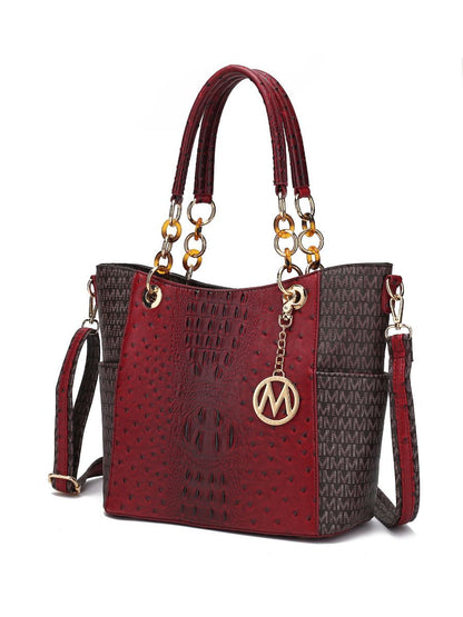 MKF Collection Miriam Signature Tote Handbag - Red