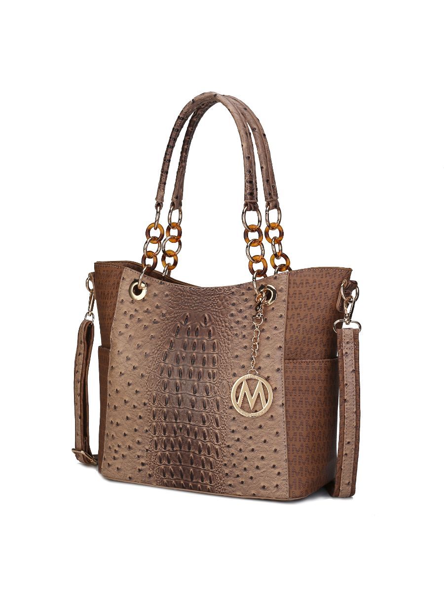 MKF Collection Miriam Signature Tote Handbag - Tan