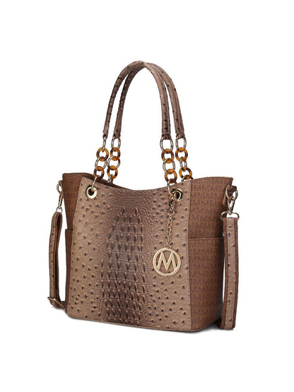 MKF Collection Miriam Signature Tote Handbag - Tan