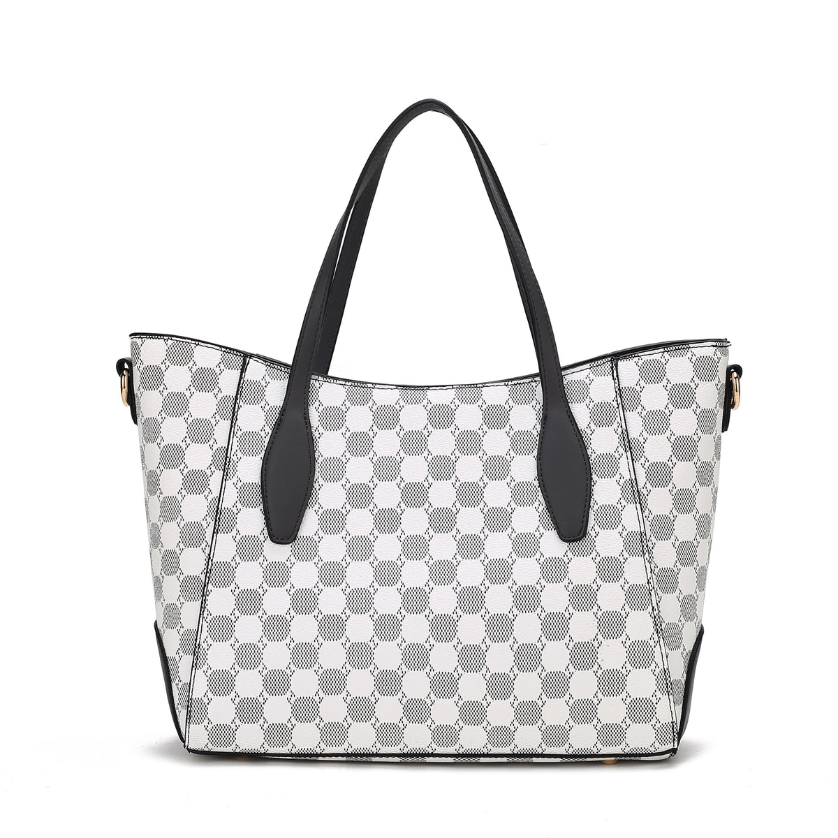 MKF Collection Gianna Vegan Leather Women Tote with matching Wallet - Charcoal