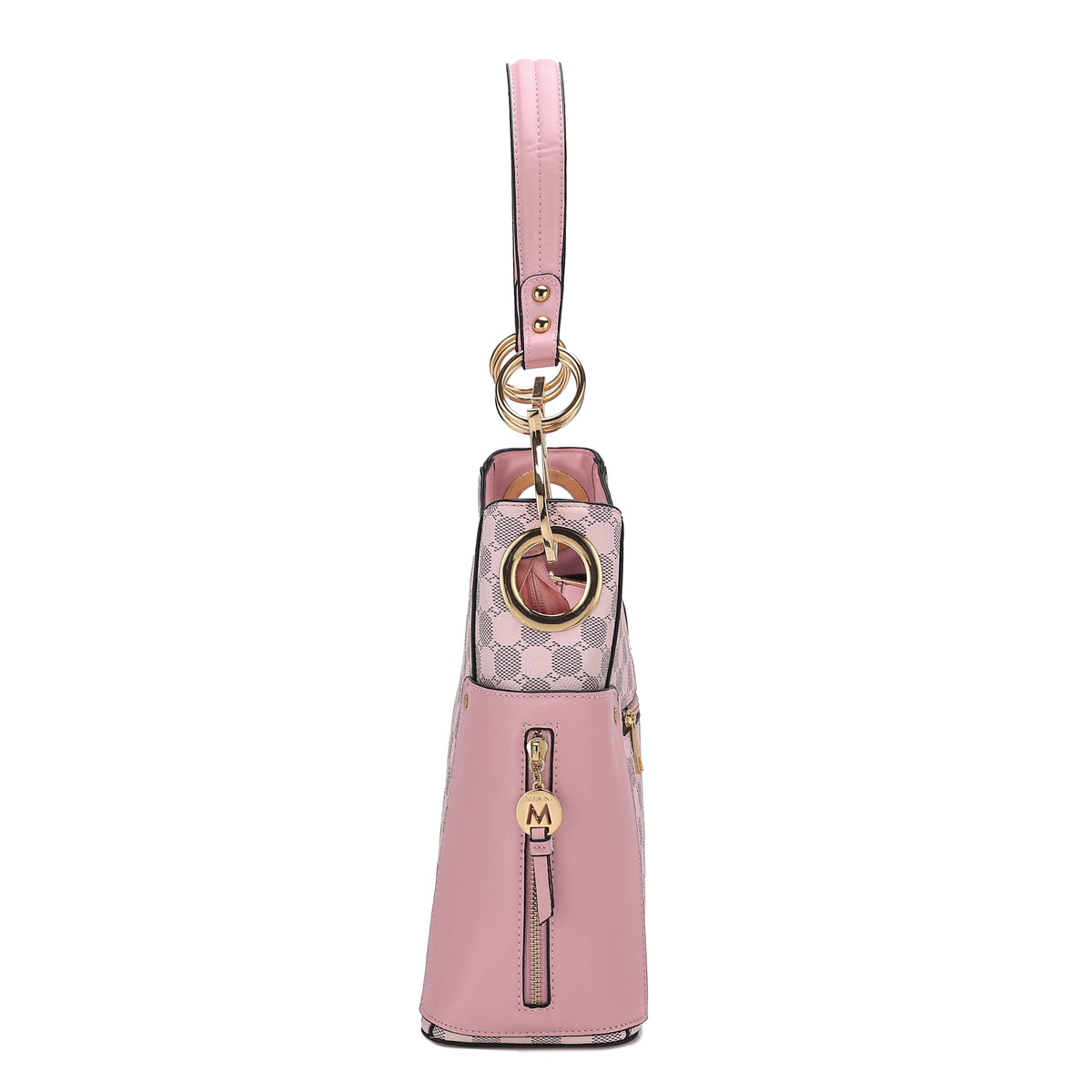 MKF Collection Penelope Circular Print Vegan Leather Women Shoulder Bag witch matching Wallet - Mint