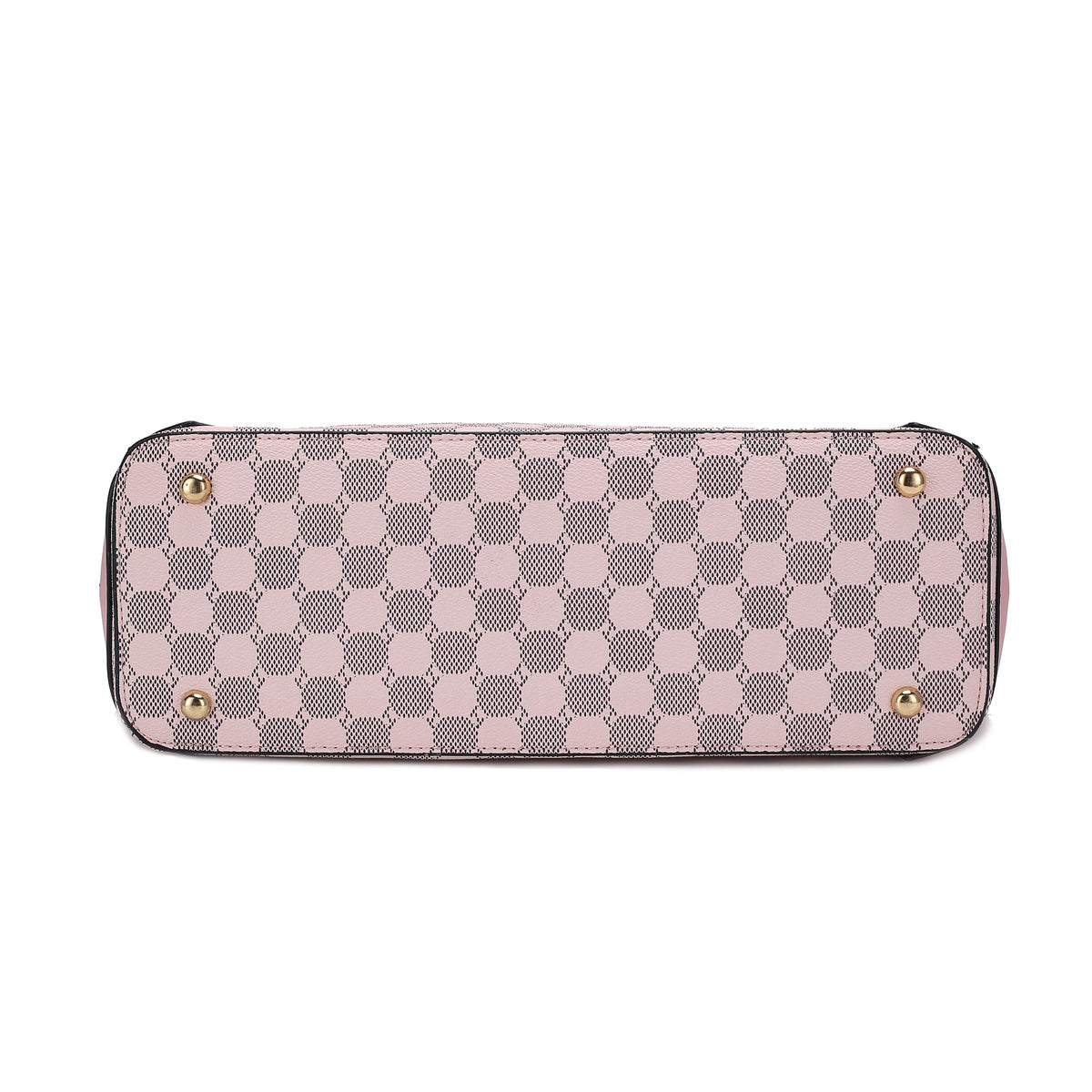 MKF Collection Penelope Circular Print Vegan Leather Women Shoulder Bag witch matching Wallet - Mustard