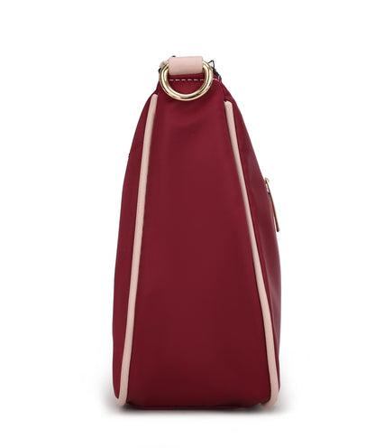 MKF Collection Freya Women Crossbody Bag and Pouch - Wine-Blush