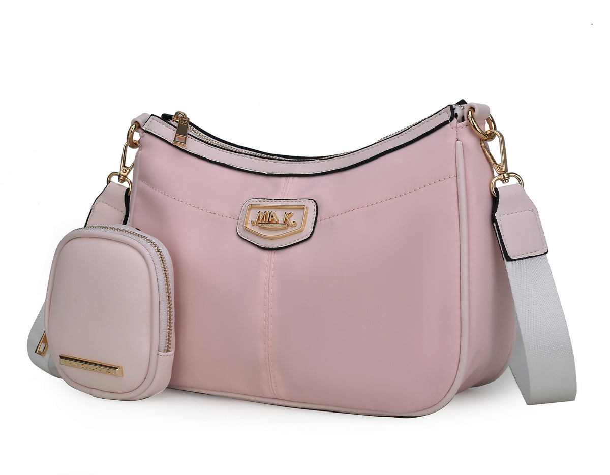 MKF Collection Freya Women Crossbody Bag and Pouch - Blush