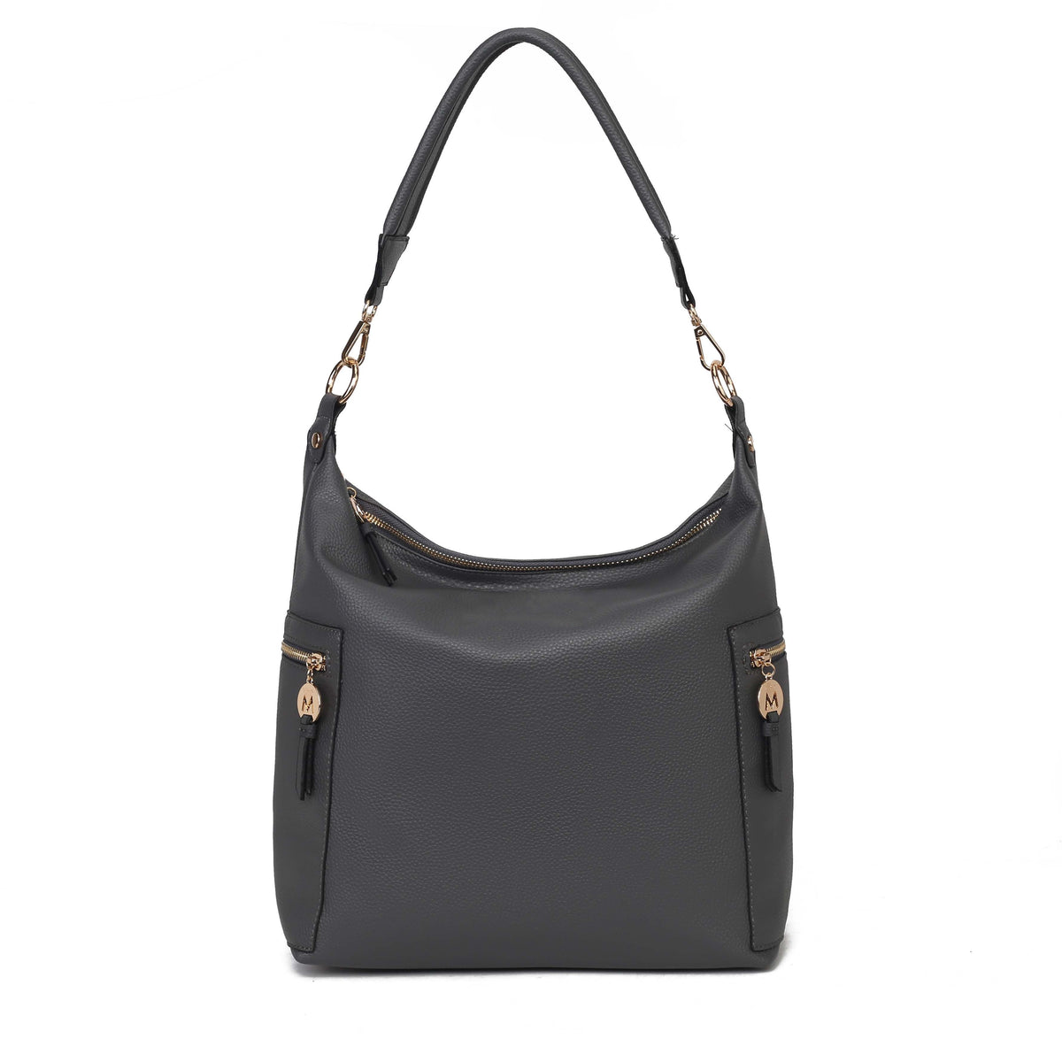 MKF Collection Ophelia Vegan Leather Women Hobo Bag with Wallet - Charcoal