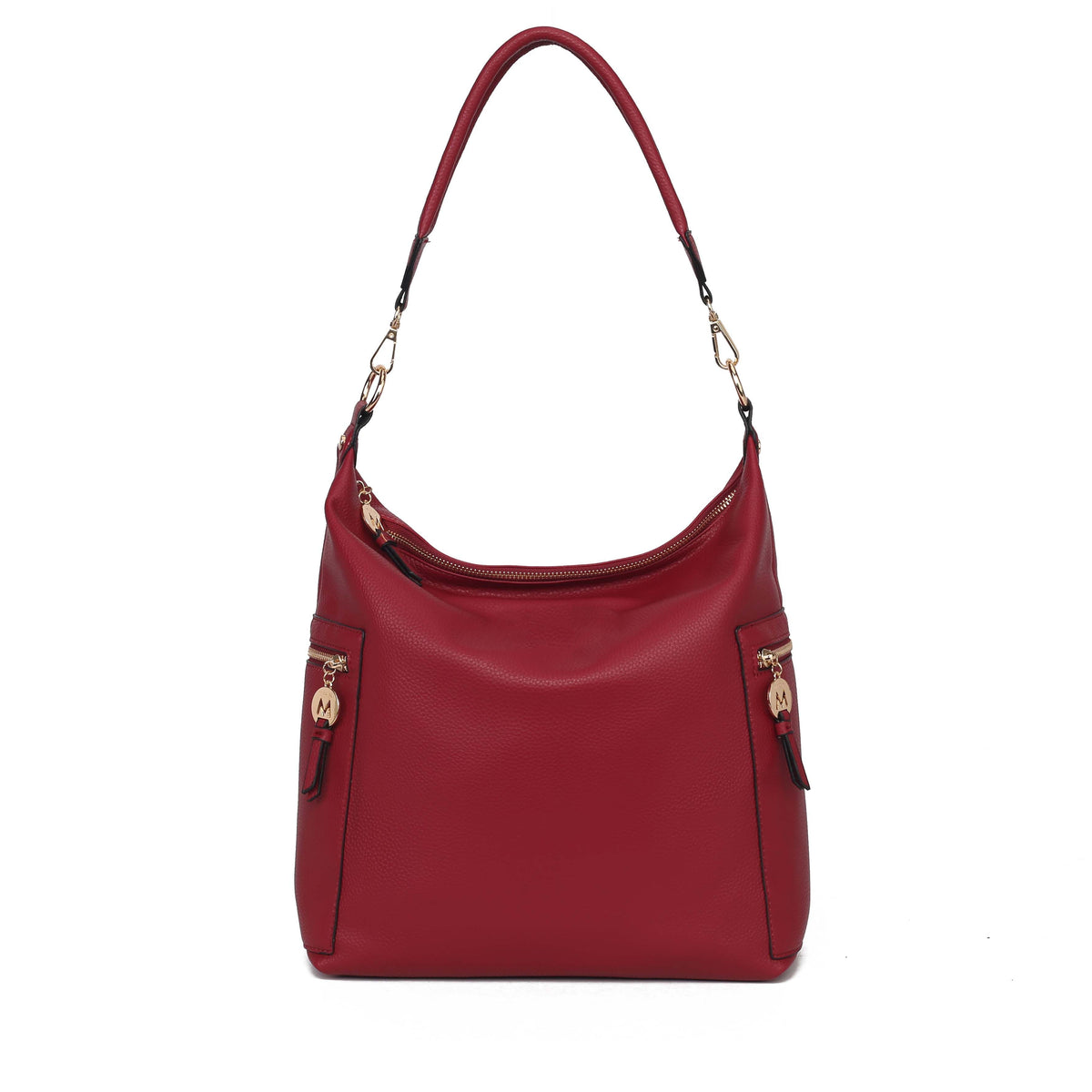 MKF Collection Ophelia Vegan Leather Women Hobo Bag with Wallet - Red