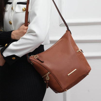 MKF Collection Lux Hobo Bag with Wallet - Cognac