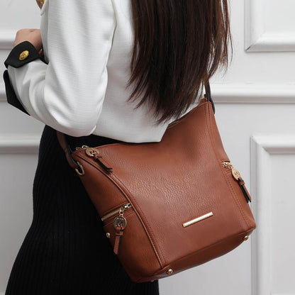 MKF Collection Lux Hobo Bag with Wallet - Cognac