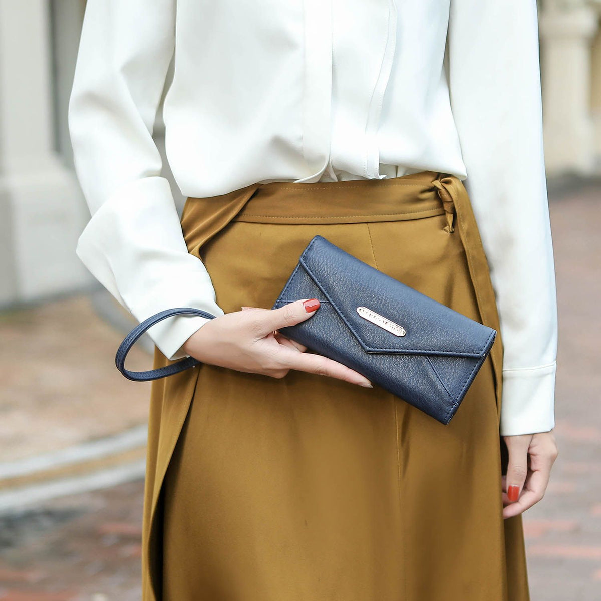 MKF Collection Lux Hobo Bag with Wallet - Navy