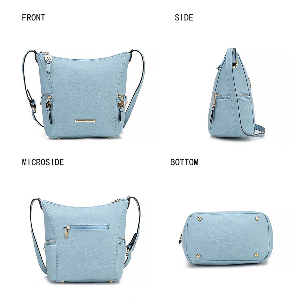 MKF Collection Lux Hobo Bag with Wallet - Taupe