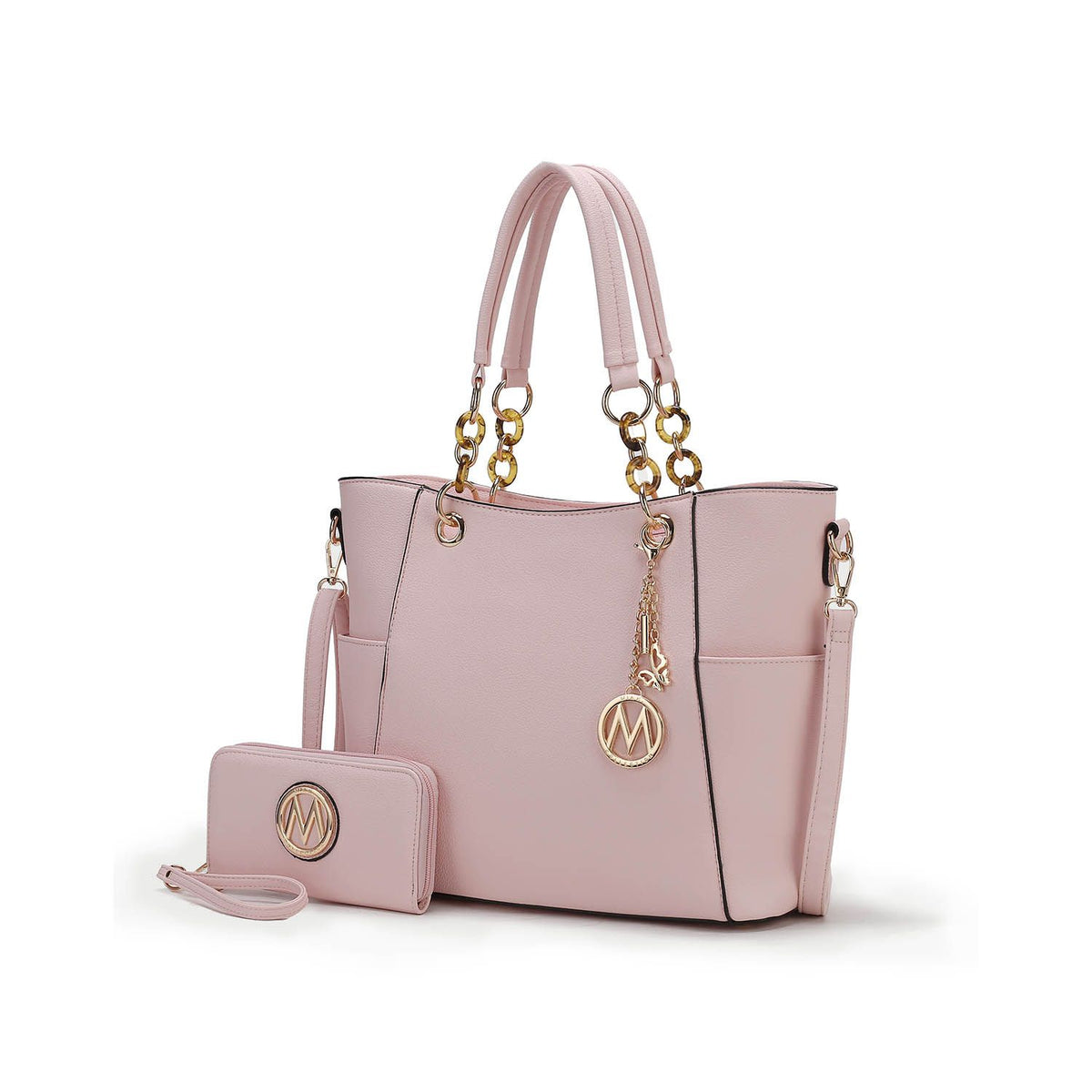 MKF Collection Bonita Tote Handbag with Wallet - Pink