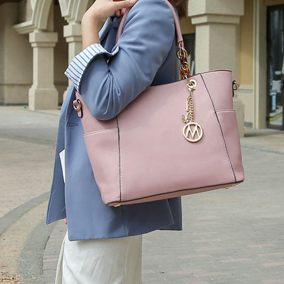 MKF Collection Bonita Tote Handbag with Wallet - Pink