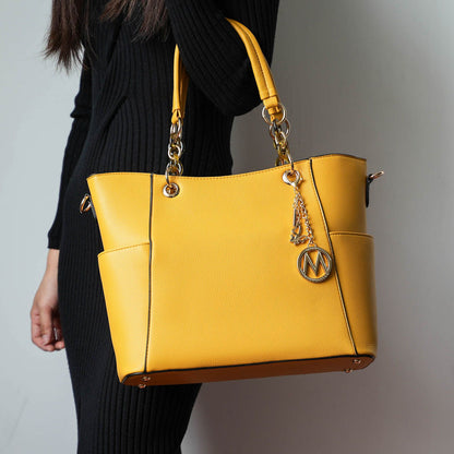 MKF Collection Bonita Tote Handbag with Wallet - Mustard