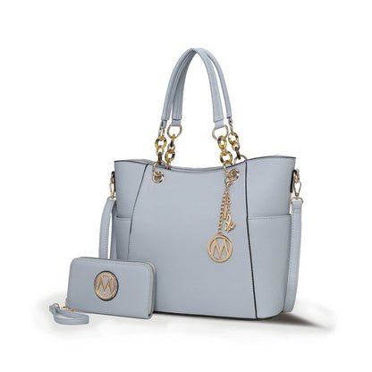 MKF Collection Bonita Tote Handbag with Wallet - New Denim