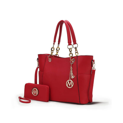 MKF Collection Bonita Tote Handbag with Wallet - Red