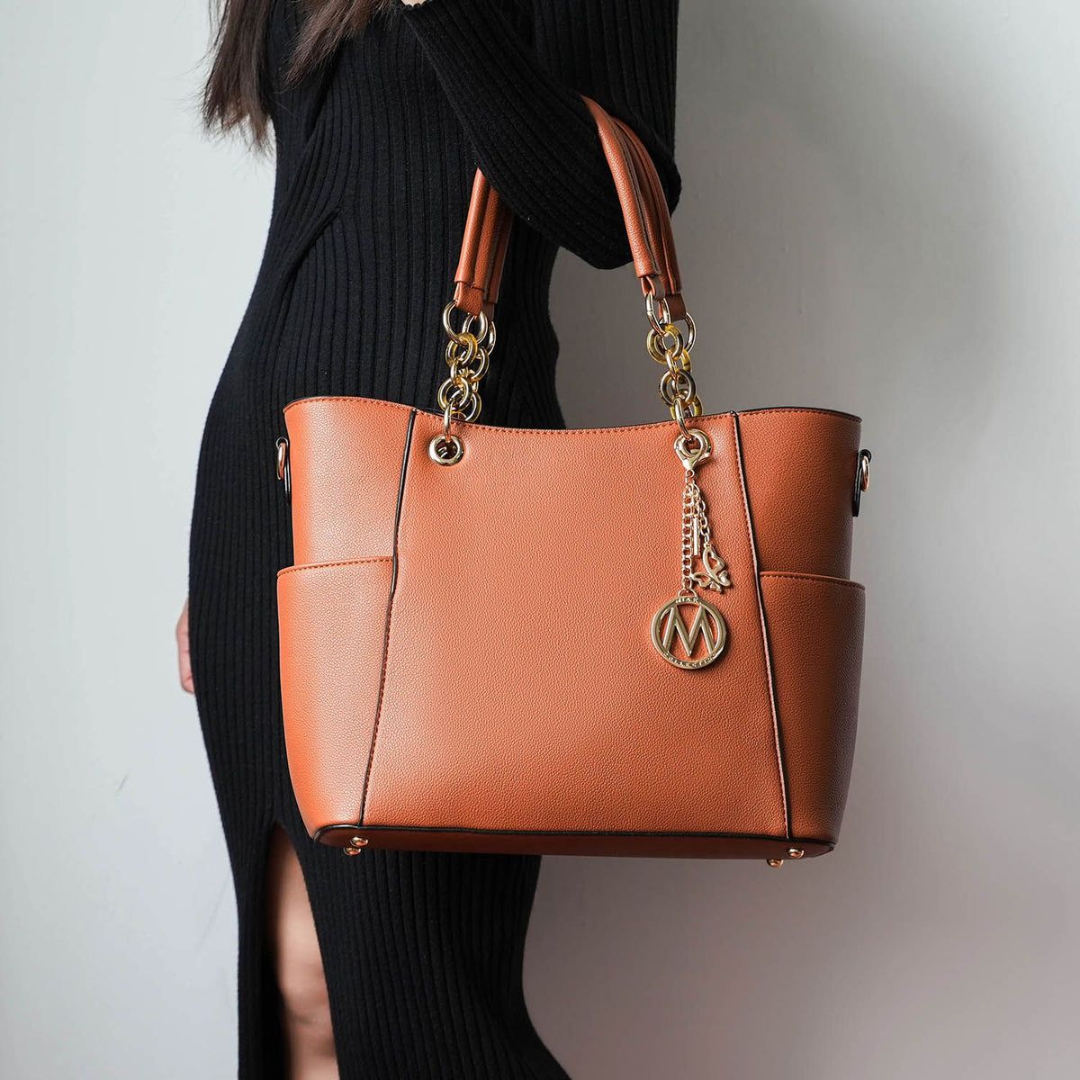 MKF Collection Bonita Tote Handbag with Wallet - Coffee