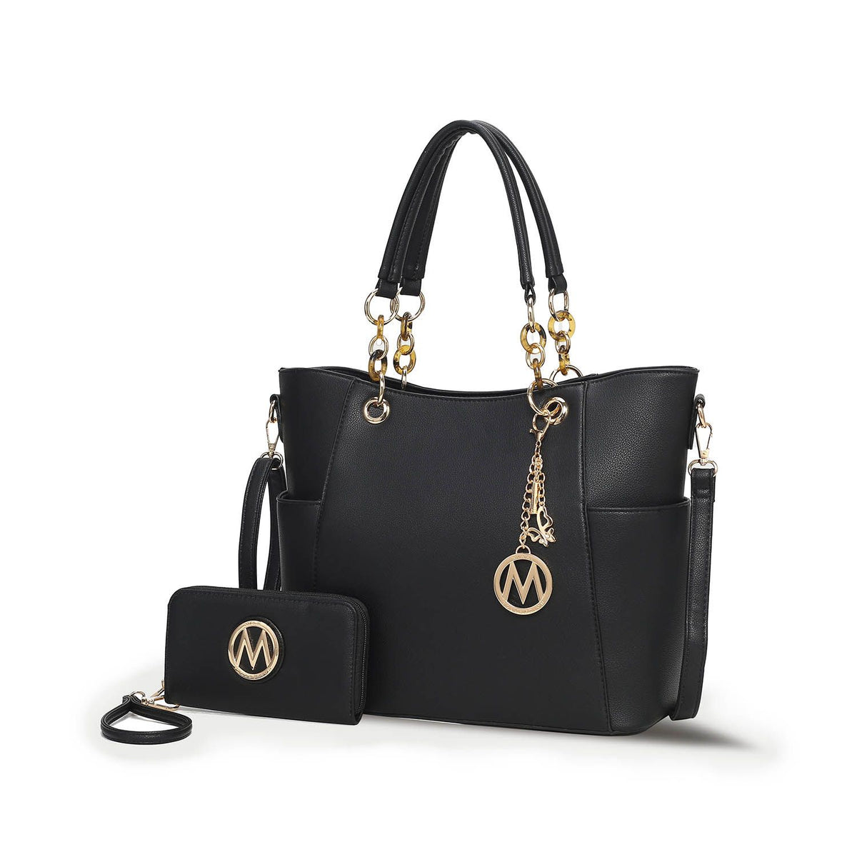 MKF Collection Bonita Tote Handbag with Wallet - Black