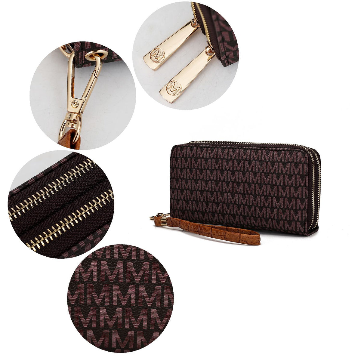 MKF Collection Noemy M Signature Wallet/Wristlet - Light Blue