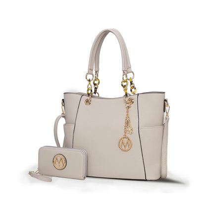 MKF Collection Bonita Tote Handbag with Wallet - Beige
