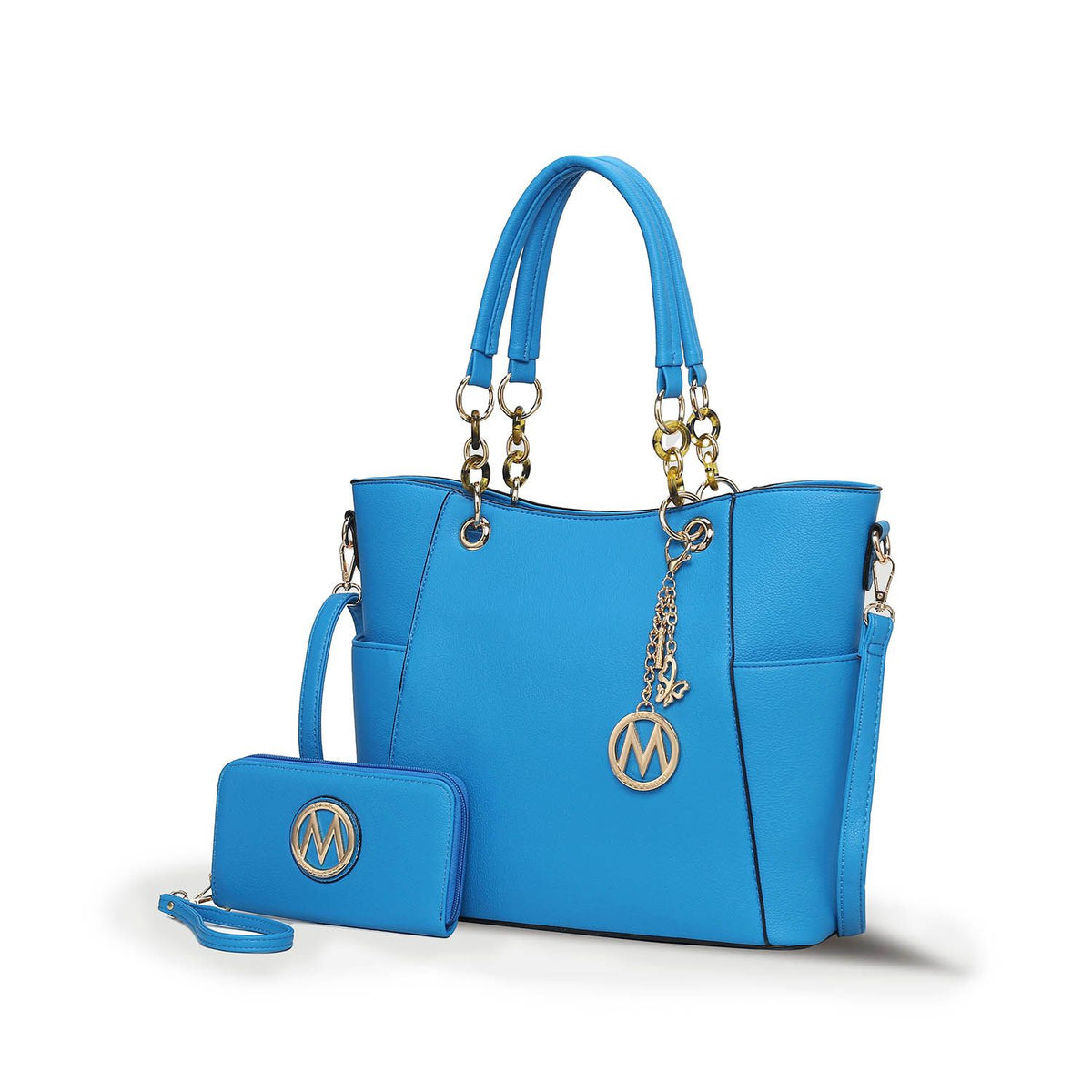 MKF Collection Bonita Tote Handbag with Wallet - Royal Blue