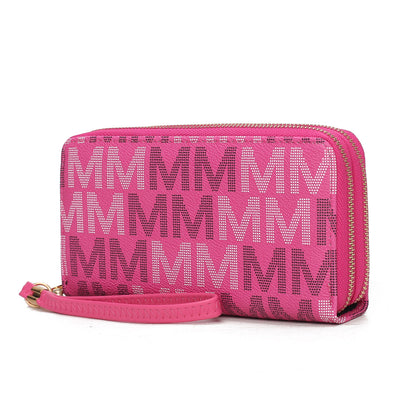 MKF Collection Hofstra M Signature Wallet Wristlet - Fuchsia