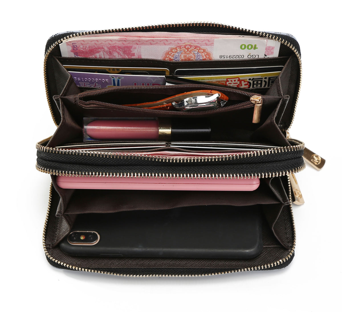 MKF Collection Hofstra M Signature Wallet Wristlet - Fuchsia