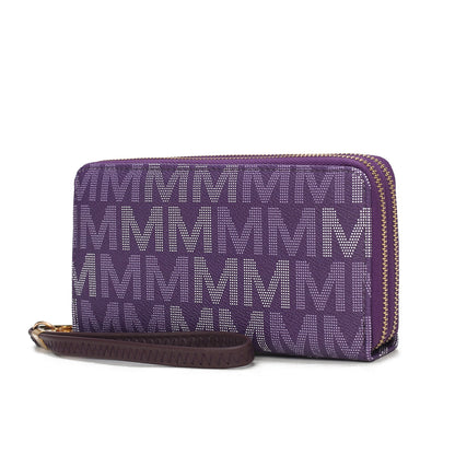 MKF Collection Hofstra M Signature Wallet Wristlet - Purple