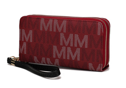 MKF Collection Hofstra M Signature Wallet Wristlet - Burgundy
