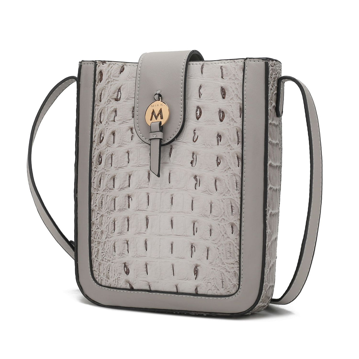 MKF Collection Molly Women's Crossbody Bag - Light Grey