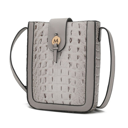 MKF Collection Molly Women's Crossbody Bag - Light Grey