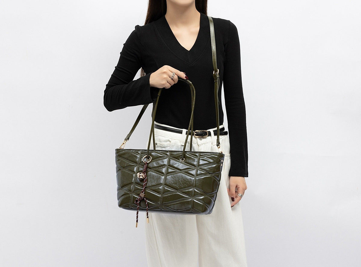 MKF Collection Karen faux leather Tote Bag - Olive