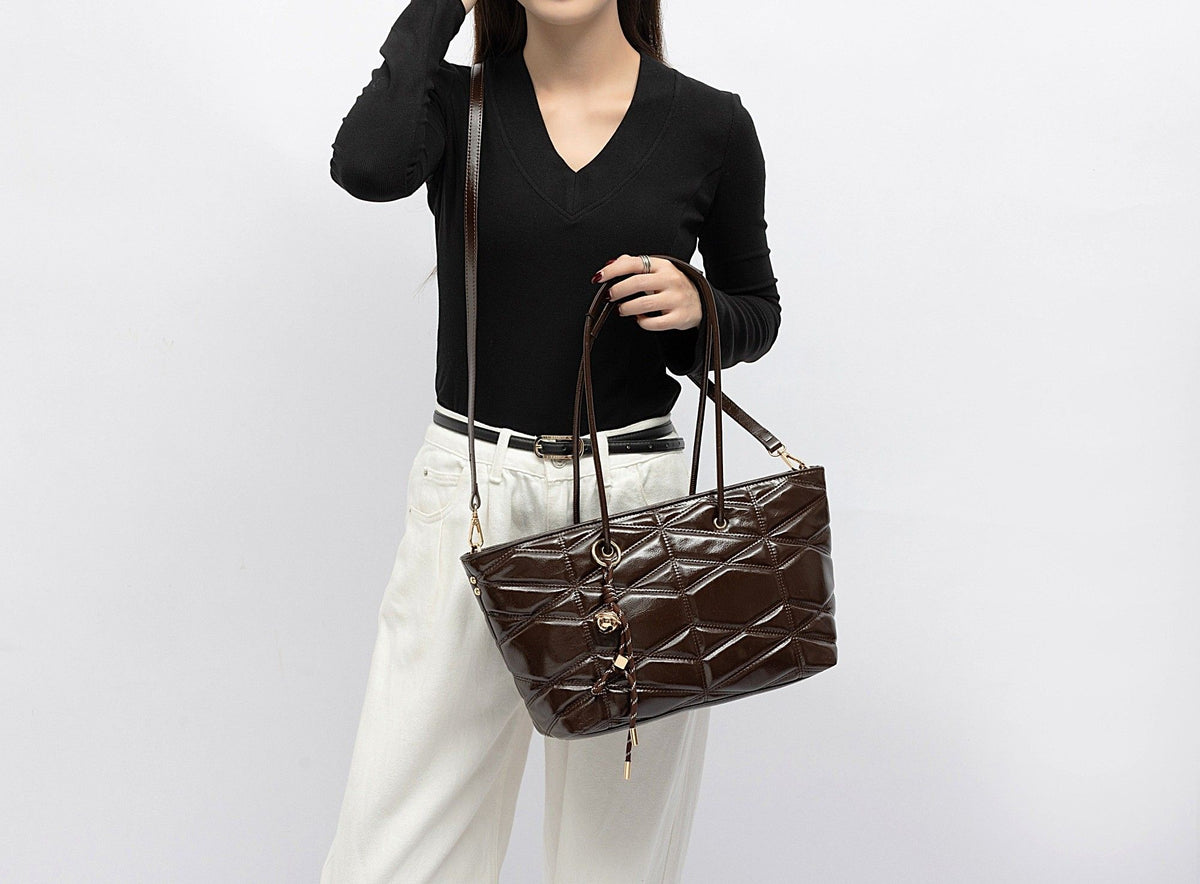 MKF Collection Karen faux leather Tote Bag - Coffee