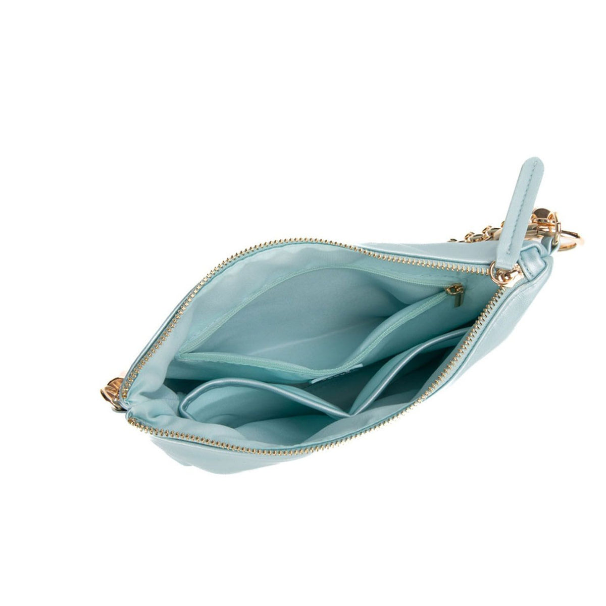 MKF Collection Brigitte Women's Shoulder Bag Functional Purse - Metallic Blue