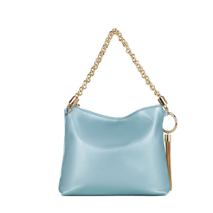 MKF Collection Brigitte Women's Shoulder Bag Functional Purse - Metallic Blue