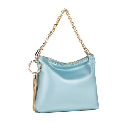 MKF Collection Brigitte Women's Shoulder Bag Functional Purse - Metallic Blue