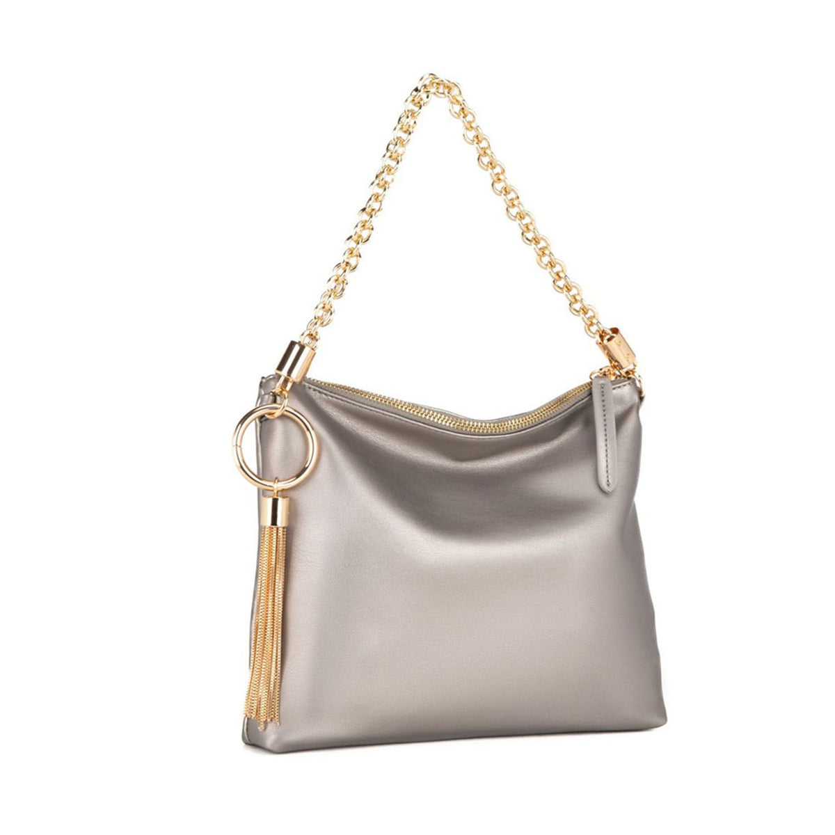 MKF Collection Brigitte Women's Shoulder Bag Functional Purse - Pewter