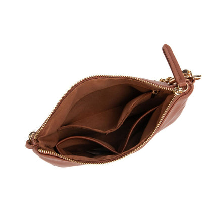 MKF Collection Brigitte Women's Shoulder Bag Functional Purse - Cognac