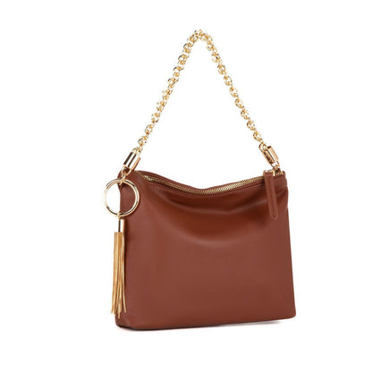 MKF Collection Brigitte Women's Shoulder Bag Functional Purse - Cognac