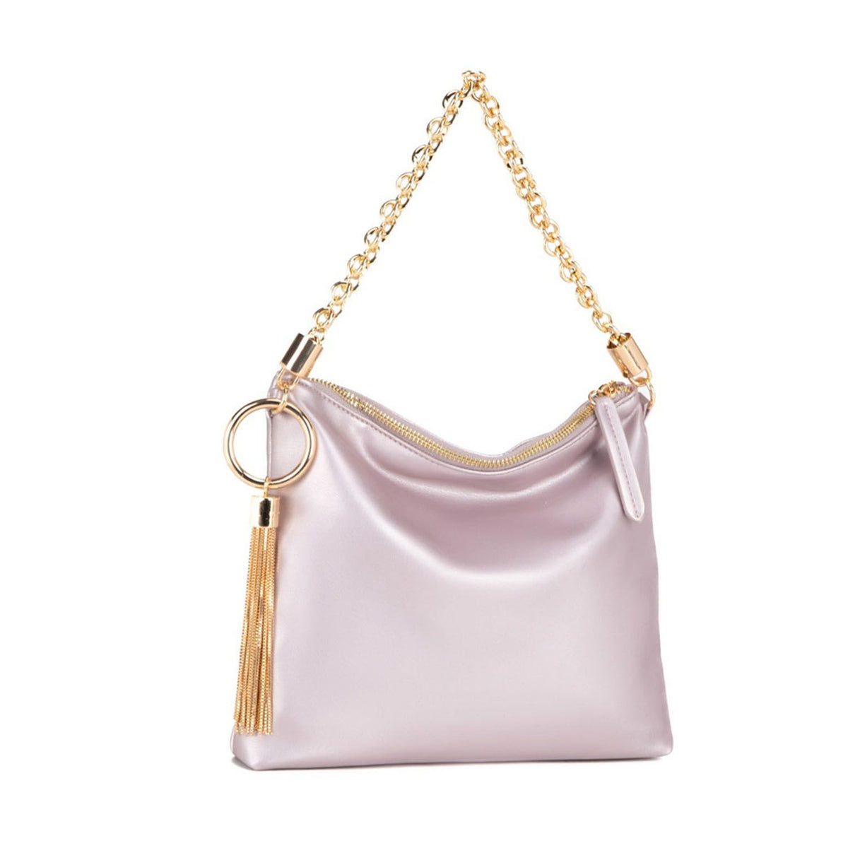 MKF Collection Brigitte Women's Shoulder Bag Functional Purse - Metallic Lilac