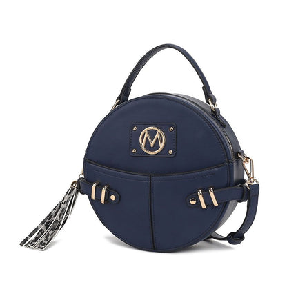 MKF Collection Gayle Crossbody Round Handbag Purse - Navy