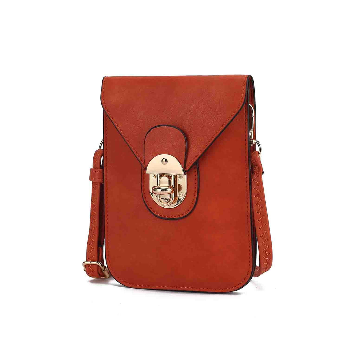 MKF Collection Kianna Medium Phone Crossbody Handbag - Orange