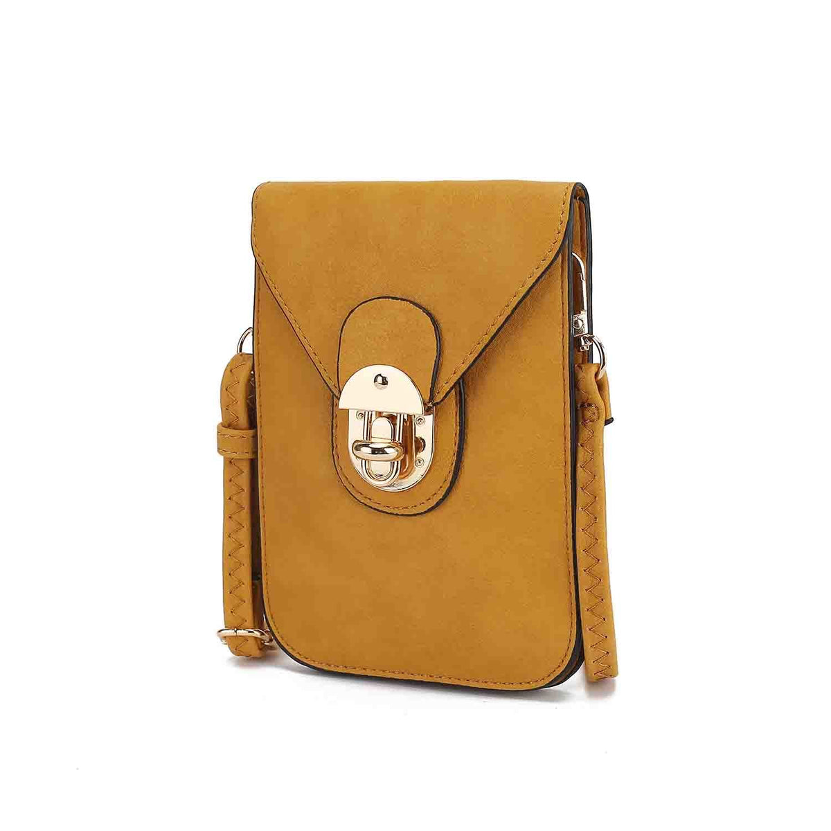 MKF Collection Kianna Medium Phone Crossbody Handbag - Mustard
