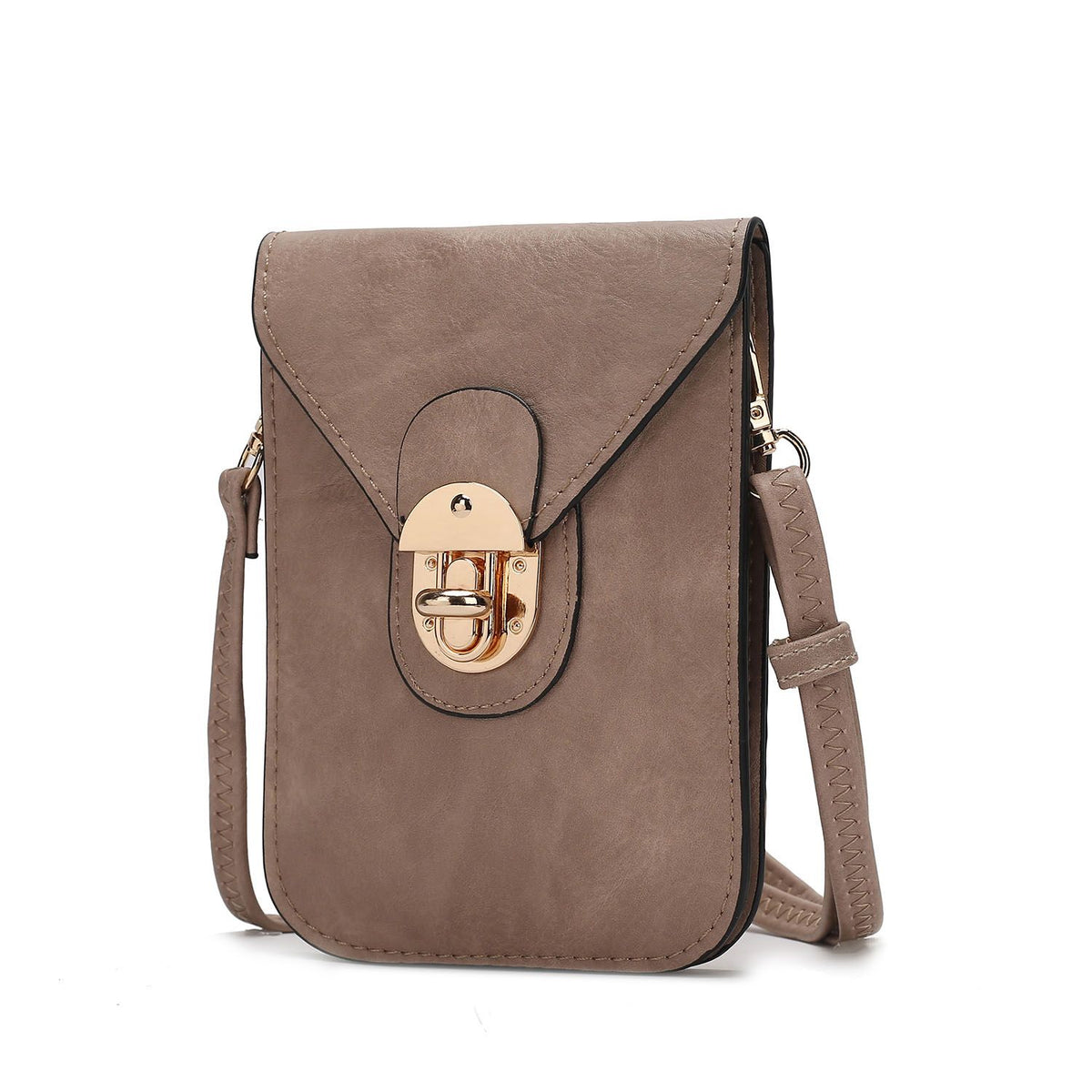 MKF Collection Kianna Medium Phone Crossbody Handbag - Taupe