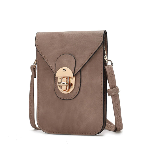 MKF Collection Kianna Medium Phone Crossbody Handbag - Taupe