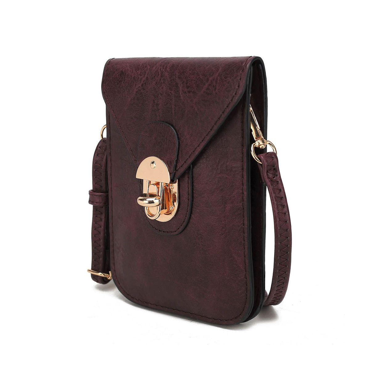 MKF Collection Kianna Medium Phone Crossbody Handbag - Burgundy